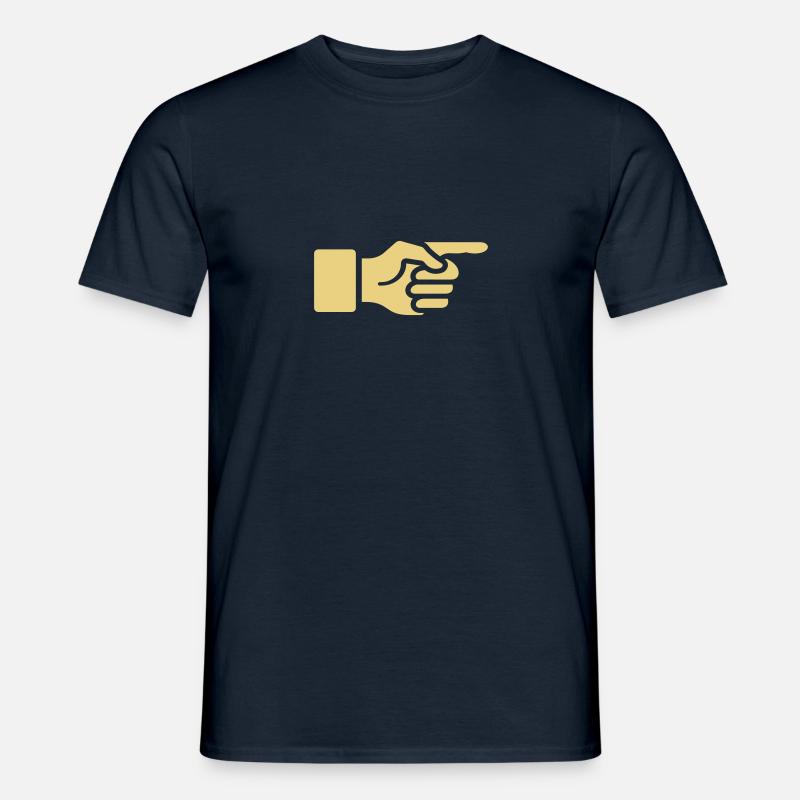 dito indice, mano, indice, diretto - T-shirt uomo - navy