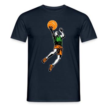 basketball basketball basketball - Men's T-Shirt - navy - Front - AI Model Male 178 light (178cm)
