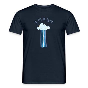 It's a Boy - Blue Rainbow with Cloud - Men's T-Shirt - navy - Front - AI Model Male 178 light (178cm)