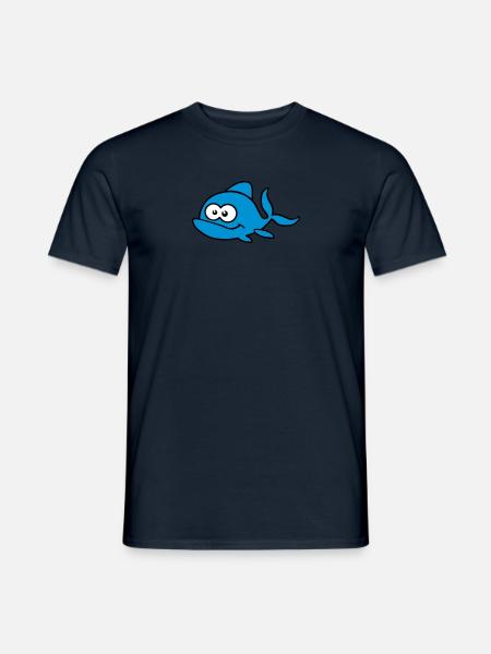 Sweet fish with bulging eyes. - Men's T-Shirt - navy
