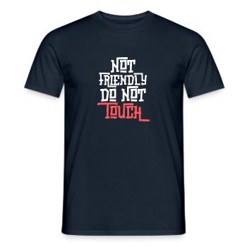 Funny Not Friendly Do Not Touch Introvert - Men's T-Shirt - navy - Front - AI Model Male 178 light (178cm)