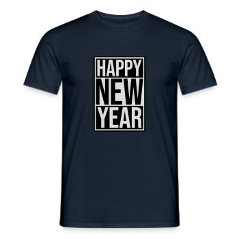 Citation Bonne année - T-shirt homme - marine - Devant - AI Model Male 178 light (178cm)
