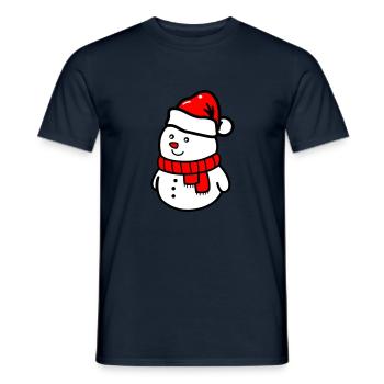 bonhomme de neige - T-shirt homme - marine - Devant - AI Model Male 178 light (178cm)
