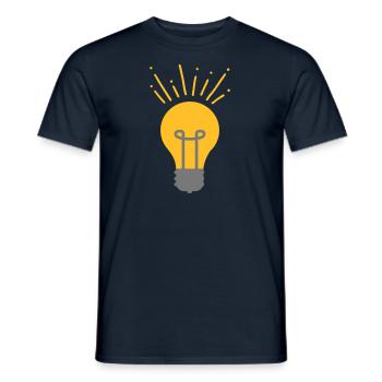 Light bulb - Men's T-Shirt - navy - Front - AI Model Male 178 light (178cm)