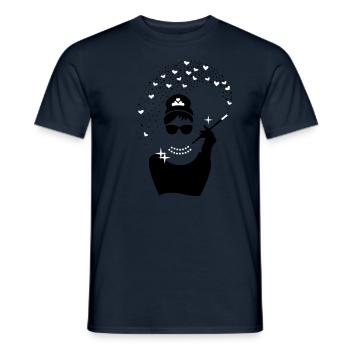 Fille de diamant - Princesse Bijoux - Bijoux - T-shirt homme - marine - Devant - AI Model Male 178 light (178cm)
