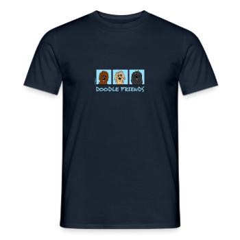 Doodle Friends - Männer T-Shirt - Navy - Vorne - AI Model Male 178 light (178cm)