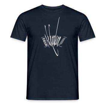 Akkordeon II - Männer T-Shirt - Navy - Vorne - AI Model Male 178 light (178cm)