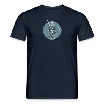 Fitness Skelett blau - Männer T-Shirt - Navy - Vorne - AI Model Male 178 light (178cm)