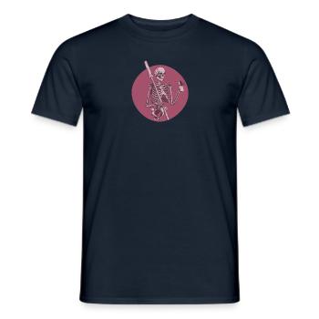 Fitness Skelett rosa - Männer T-Shirt - Navy - Vorne - AI Model Male 178 light (178cm)