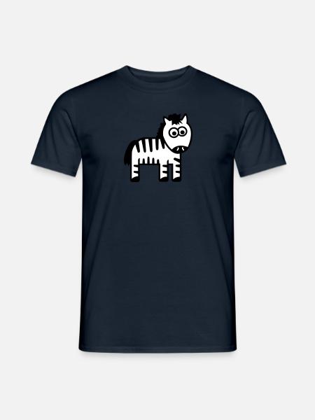 Zebra - Männer T-Shirt - Navy