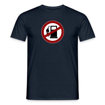 No more gasoline - T-shirt homme - marine - Devant - AI Model Male 178 light (178cm)