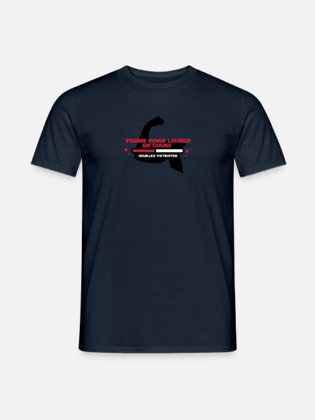 permis poids lourds - T-shirt homme - marine