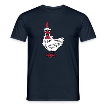 Chicken sunglasses - Men's T-Shirt - navy - Front - AI Model Male 178 light (178cm)