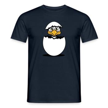 Strauss emu chick egg hatches sweet - Men's T-Shirt - navy - Front - AI Model Male 178 light (178cm)