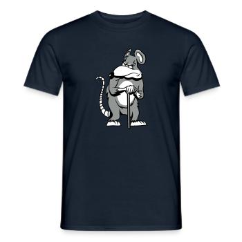 Rat vieux de mauvaise humeur - T-shirt homme - marine - Devant - AI Model Male 178 light (178cm)