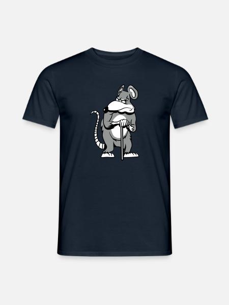 ratte alt schlecht gelaunt - Männer T-Shirt - Navy