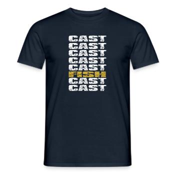 CAST CAST FISH - Men's T-Shirt - navy - Front - AI Model Male 178 light (178cm)