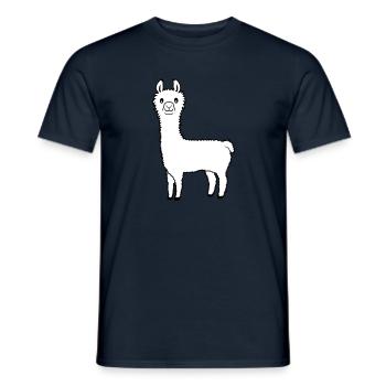 Favorite animal Llama Alpaca - Men's T-Shirt - navy - Front - AI Model Male 178 light (178cm)