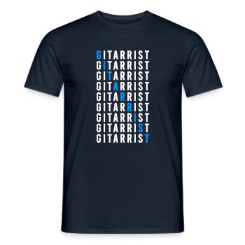 Gitarrist - Männer T-Shirt - Navy - Vorne - AI Model Male 178 light (178cm)