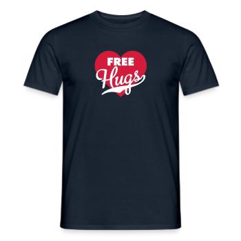 Free Hugs - T-shirt homme - marine - Devant - AI Model Male 178 light (178cm)