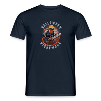 HALLOWEEN NIGHTMARE !! - Men's T-Shirt - navy - Front - AI Model Male 178 light (178cm)