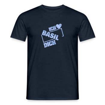 Geschenk für Basil - Männer T-Shirt - Navy - Vorne - AI Model Male 178 light (178cm)