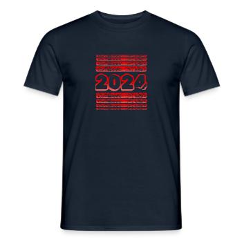 Année 2024 - T-shirt homme - marine - Devant - AI Model Male 178 light (178cm)