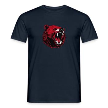 Der Wilde Bär - Männer T-Shirt - Navy - Vorne - AI Model Male 178 light (178cm)