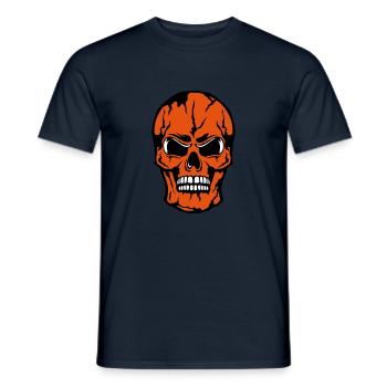 Todeskopf crane halloween - Männer T-Shirt - Navy - Vorne - AI Model Male 178 light (178cm)