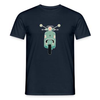 Green scooter - Men's T-Shirt - navy - Front - AI Model Male 178 light (178cm)