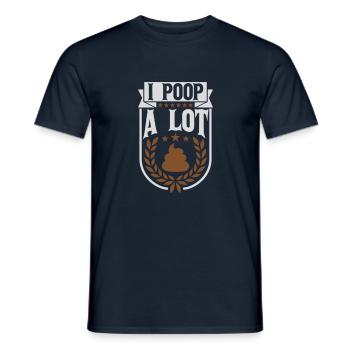 I poop a lot - Men's T-Shirt - navy - Front - AI Model Male 178 light (178cm)