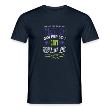 Golf Golf Clubs Geek Gift Funny Animals Sayings - Men's T-Shirt - navy - Front - AI Model Male 178 light (178cm)