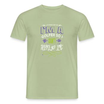 Golf Golf Clubs Geek Cadeau Drôles d’animaux Dictons - T-shirt homme - vert sauge - Devant - AI Model Male 178 light (178cm)
