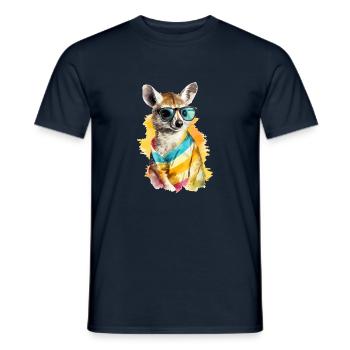Liko the bespectacled numbat - Men's T-Shirt - navy - Front - AI Model Male 178 light (178cm)