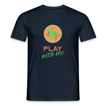 Play with me - orange/vert - T-shirt homme - marine - Devant - AI Model Male 178 light (178cm)