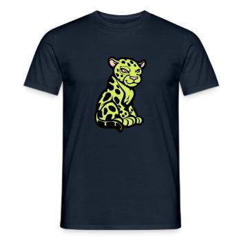 Cheetah Animal Comic - Men's T-Shirt - navy - Front - AI Model Male 178 light (178cm)