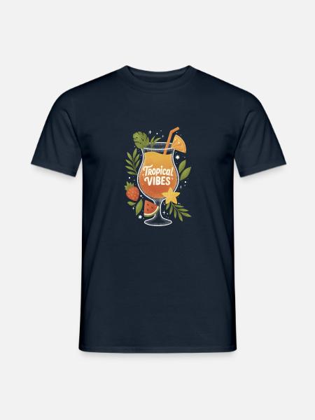 Tropical Vibes – Eistee Sommer Getränk - Männer T-Shirt - Navy