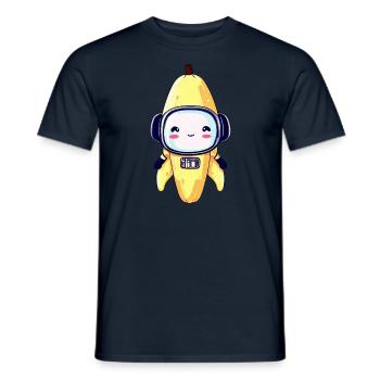 Kawaii Banana - Cyborg, Robot, Astronaut, - Men's T-Shirt - navy - Front - AI Model Male 178 light (178cm)