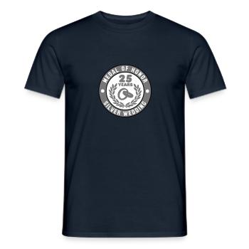 MEDAL OF HONOR ARGENT MARIAGE 25 3C - T-shirt homme - marine - Devant - AI Model Male 178 light (178cm)