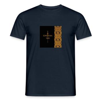 eIRE1916 - Men's T-Shirt - navy - Front - AI Model Male 178 light (178cm)