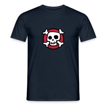 comic_skull_072011_a_3c - T-shirt homme - marine - Devant - AI Model Male 178 light (178cm)