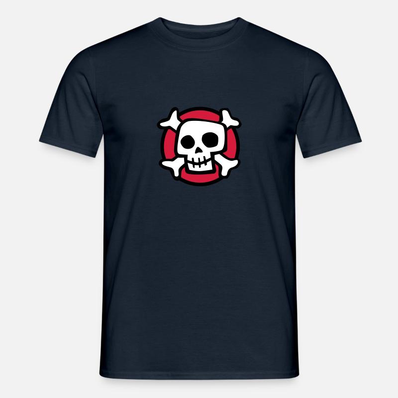 comic_skull_072011_a_3c - Männer T-Shirt - Navy