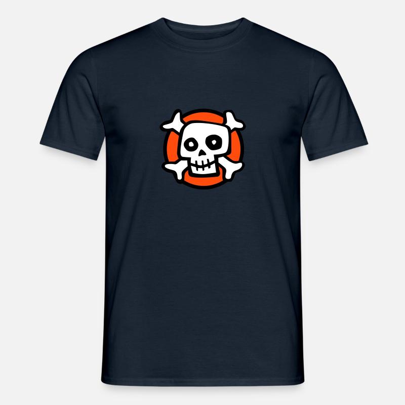 comic_skull_072011_c_3c - Männer T-Shirt - Navy