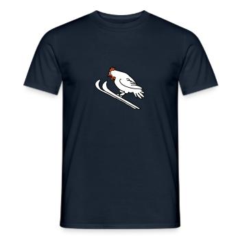 Ski-Henne - Männer T-Shirt - Navy - Vorne - AI Model Male 178 light (178cm)