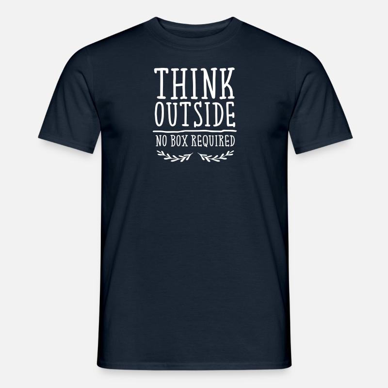 Think Outside - No Box Required - Männer T-Shirt - Navy