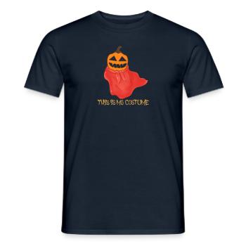 this is my costume,pumpkin,halloween - Men's T-Shirt - navy - Front - AI Model Male 178 light (178cm)