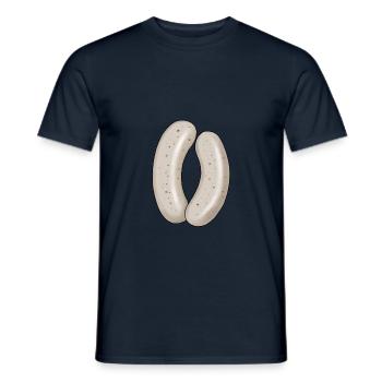 Tente à bière Weisswurst Bavarian Breakfast - T-shirt homme - marine - Devant - AI Model Male 178 light (178cm)