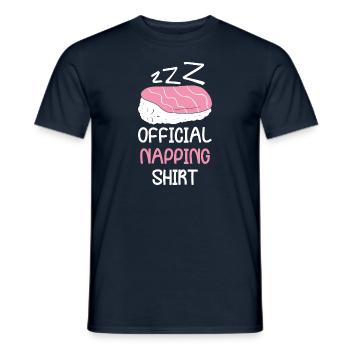 Official Sleeping Animal Napping - Männer T-Shirt - Navy - Vorne - AI Model Male 178 light (178cm)