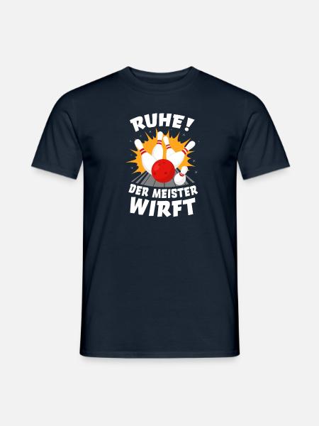 Ruhe der Meister wirft Bowlingspieler Bowling - Männer T-Shirt - Navy