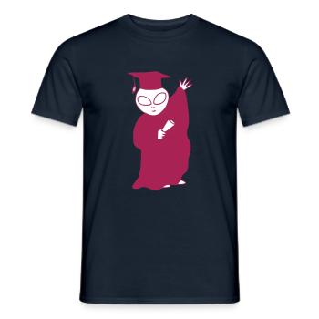 Graduation Alien - Men's T-Shirt - navy - Front - AI Model Male 178 light (178cm)